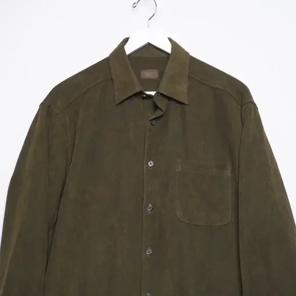 Talbot's Mens Green Corduroy‎ Overshirt Size Medium - Picture 2 of 6
